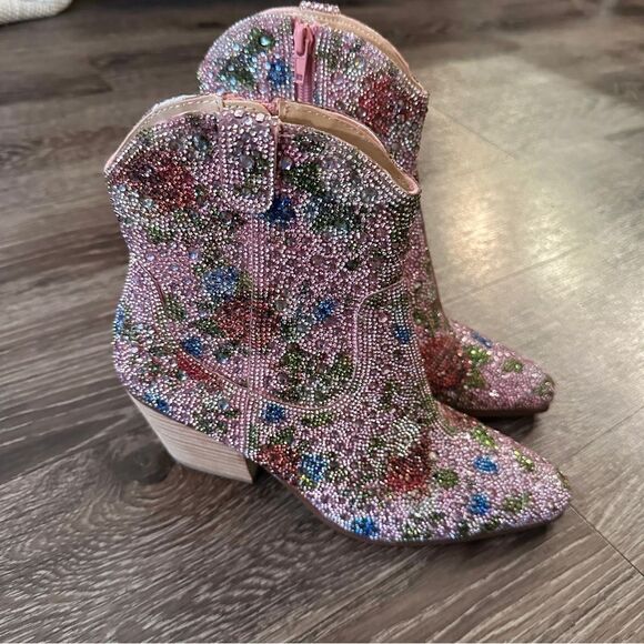 Betsey Johnson Emory Rhinestone Western Boot - Picture 6 of 12